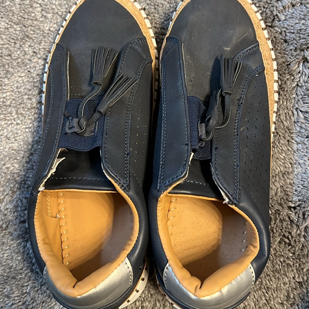 Navy blue womens Shoes size 7 - Picture 6 of 9
